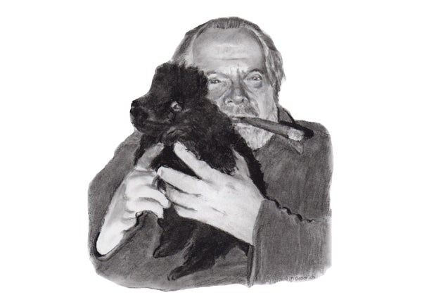 Order a Custom Portrait of You and your Pet Today!  After choosing size & number of subjects, select corresponding finishing option.